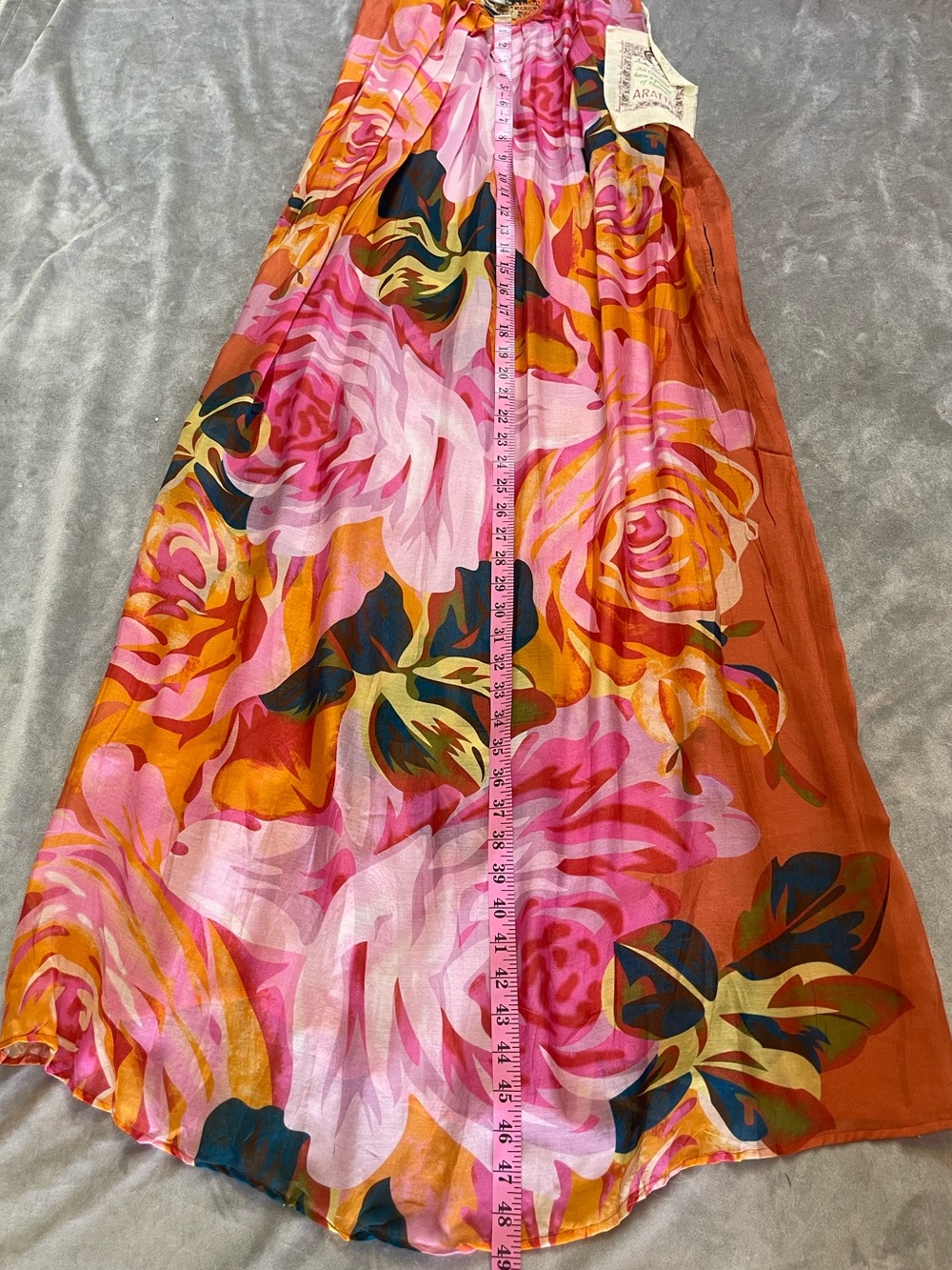 NWT Aratta🌹 Silent Journey Floral Rose Midi/MaxiDress | Sheer | Side Pockets - Picture 13 of 13